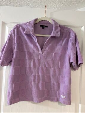 Vans Women’s Lavender Checker Terry Polo